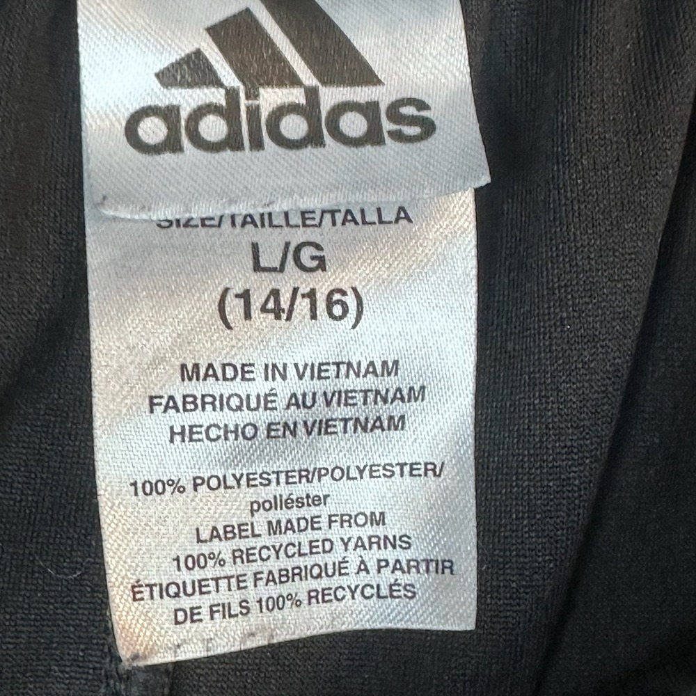 Adidas Youth Boys L/G 14-16 Black Athletic Shorts Climalite Logo‎ - Picture 5 of 6